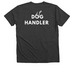 Dog Handler Shirt, a Dark Grey Heather Premium V-Neck Tee (back-view)