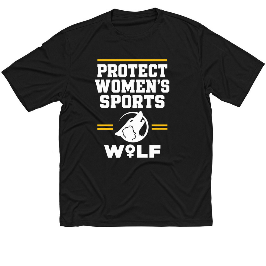 WOLF Sports - Protect Women's Sports, a Black Classic Performance Tee