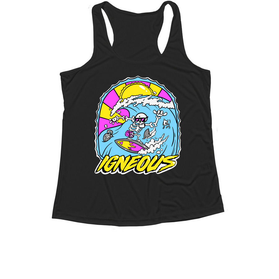 Skele Surf Design - Activewear, a Black Women's Performance Tank