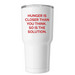 10 Year Anniversary 30 oz Tumbler, a White Insulated Tumbler (back-view)