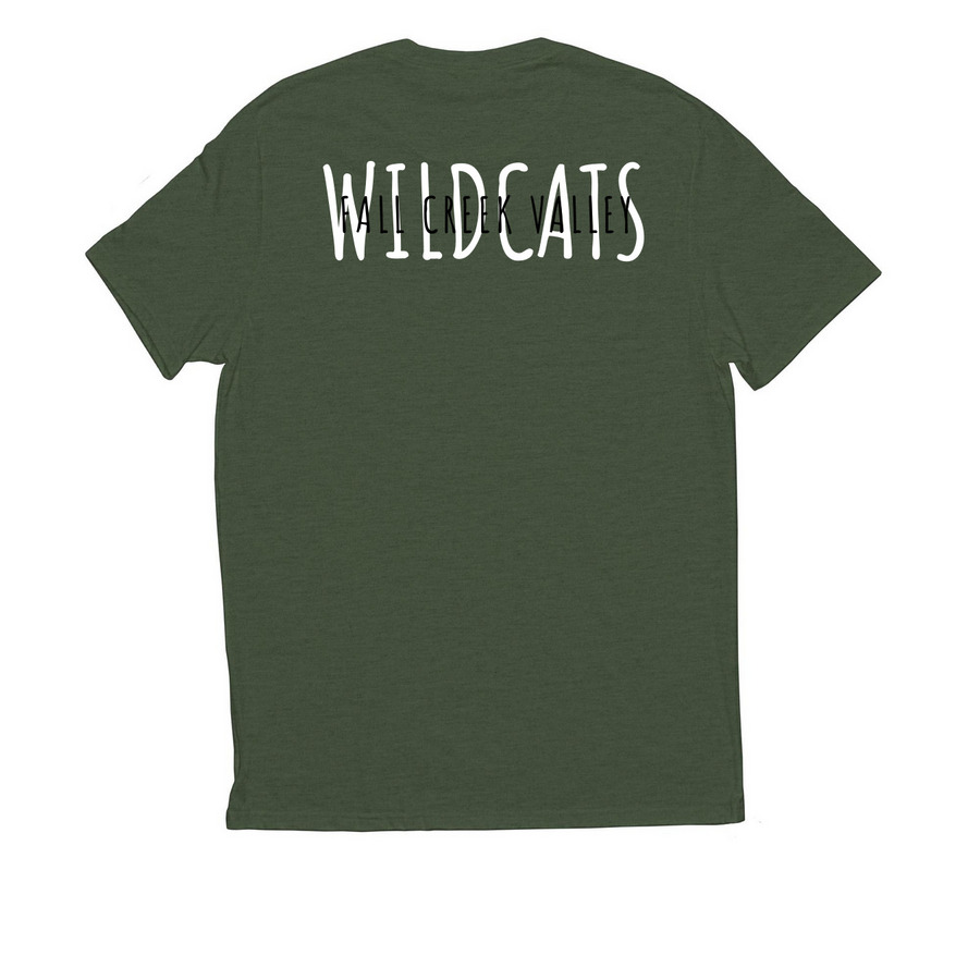 Softball Dad, a Herb Green Allmade Eco Triblend Unisex Tee (back-view)