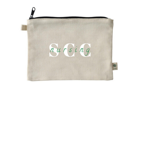 SCC Classroom Gear, a Natural 9"x7" Hemp Blend Pouch