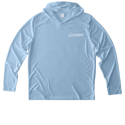 Sage Mountain Activewear, a Light Blue UV Performance Long Sleeve Hoodie