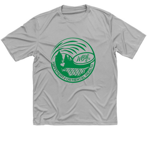 Green Frisbee Logo, a Silver Classic Performance Tee