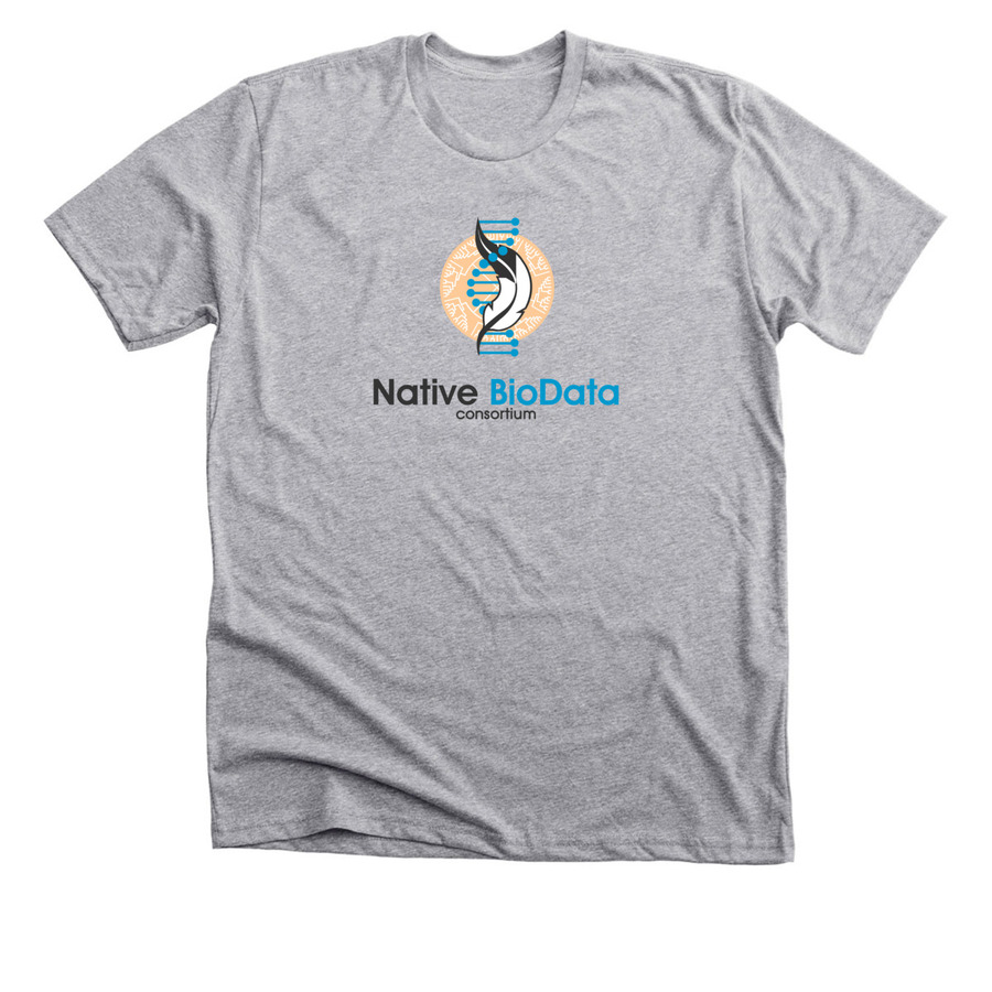 Native BioData Consortium, a Athletic Heather Premium Unisex Tee