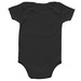 Infant, a Black Infant Onesie (back-view)