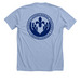 Alliance of LMTs of Greater Louisville tee, a Heather Baby Blue Premium Unisex Tee (back-view)