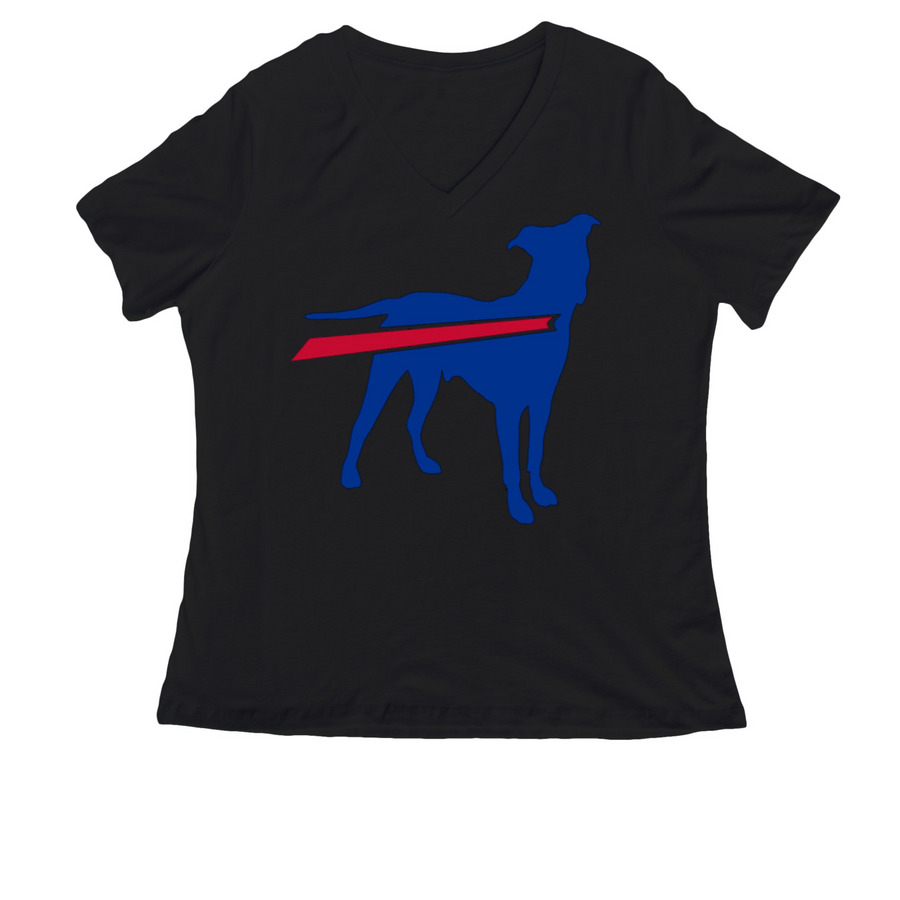 Buffalo Underdogs Mafia, a Black Women's Relaxed V-Neck Tee