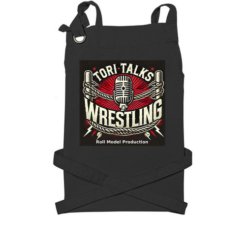 Tori Talks Wrestling&nbsp;, a Black Cotton Canvas Pocket Apron