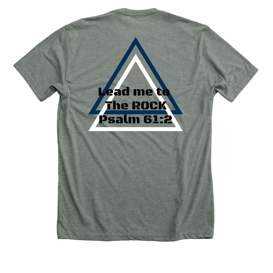 Rock Chapel, a Deep Heather Premium Unisex Tee (back-view)