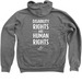 Disability Rights Zip Up, a Deep Heather Zip Up Hoodie (back-view)