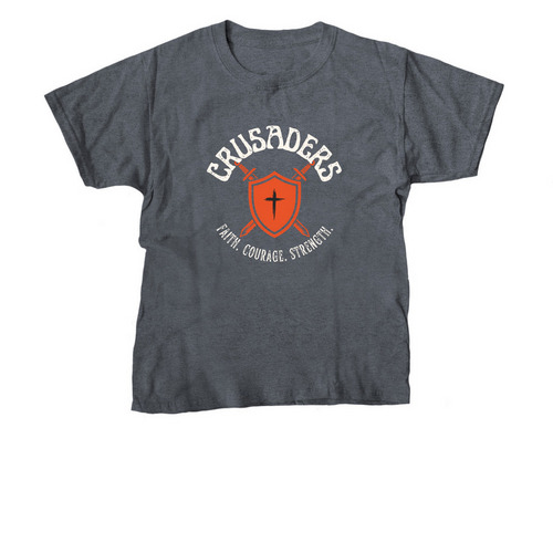 CHRIST'S CRUSADERS APPAREL ??, a Dark Heather Youth Unisex Tee