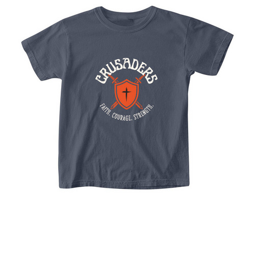 CHRIST'S CRUSADERS APPAREL ??, a Denim Comfort Colors Youth Tee