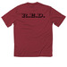 100% Polyester R.E.D., a True Red Classic Performance Tee (back-view)
