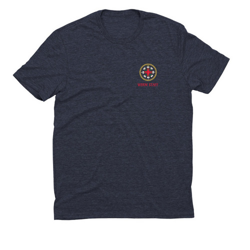 WBRM Retro Mandala, a Rebel Blue Allmade Eco Triblend Unisex Tee