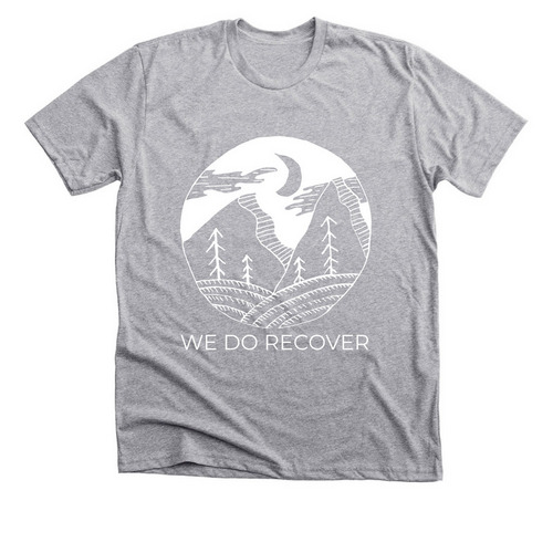 BE THE CHANGE WE DO RECOVER OUTLOUD, a Athletic Heather Premium Unisex Tee
