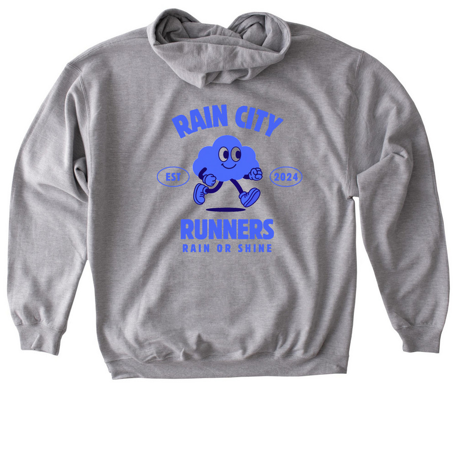 Rain City Sweatshirt, a Sport Grey Gildan Softstyle Pullover Hoodie (back-view)