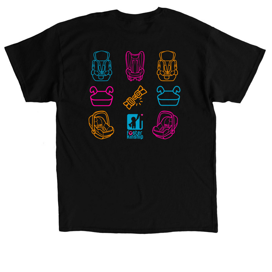 Child Passenger Safety Technician, a Black Classic Unisex Tee (back-view)