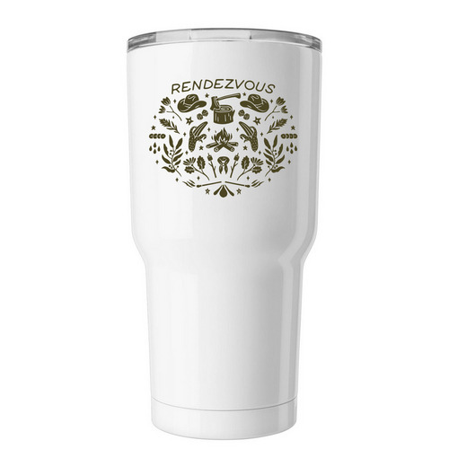 Rendezvous 2026 | Tumbler, a White Insulated Tumbler