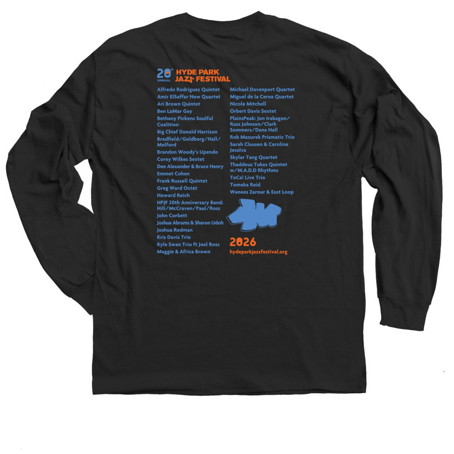 HPJF 2026 Merchandise, a Black Classic Long Sleeve Tee (back-view)