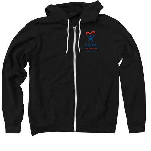 CASA HOODIES!, a Black Zip Up Hoodie