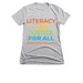 Literacy And Justice For All Apparel, a Dark Heather Grey Women's Slim Fit Tee