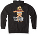 Show Me Your Wheels, a Black Heavyweight Pullover Hoodie (back-view)