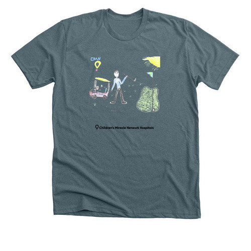 Charlie x CMN: Limited Edition Golf Shirt, a Heather Slate Premium Unisex Tee