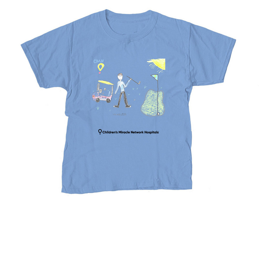 Charlie x CMN: Limited Edition Golf Shirt, a Carolina Blue Youth Unisex Tee