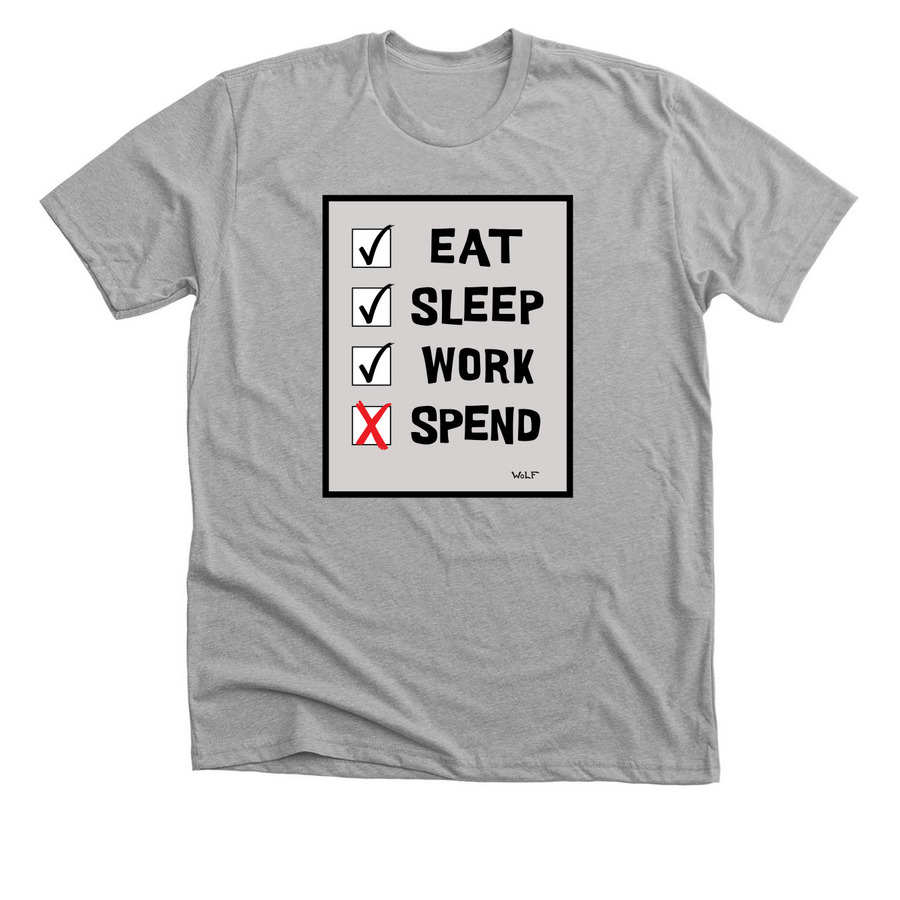 No Spend, a Athletic Heather Premium Unisex Tee