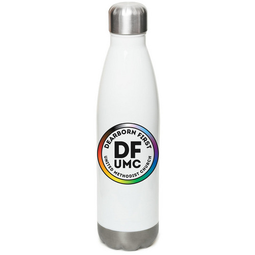 DFUMC Water Bottle, a White Stainless Steel Water Bottle
