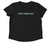 Enough, a Deep Black Allmade Eco Triblend Women?s Scoop Neck Tee (back-view)