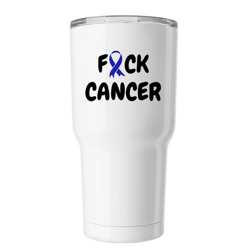 F*ck cancer, a White Insulated Tumbler