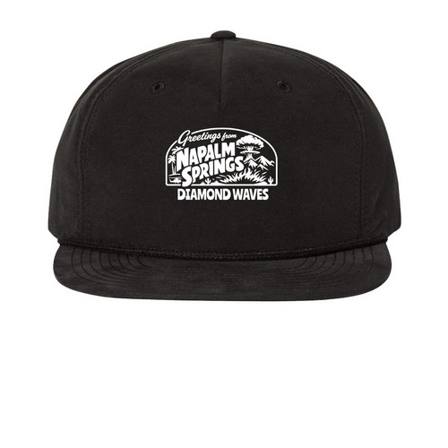 Napalm Springs Hat, a Black Printed Umpqua Snapback Cap