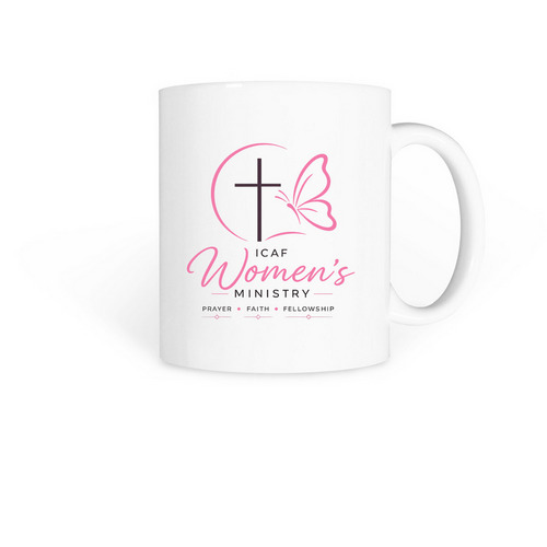 ICAF Women's Coffee Mug, a White Coffee Mug