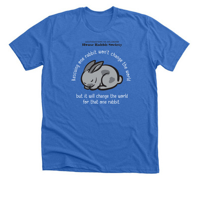 Rescuing One Rabbit, a Heather True Royal Premium Unisex Tee