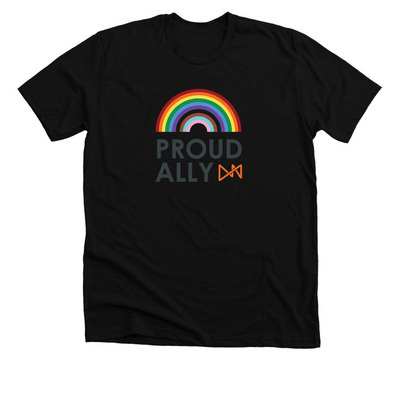 Vertafore Pride 2026 Proud Ally, a Solid Black Blend Premium Unisex Tee