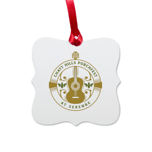 Holiday Ornament, a White Aluminum Square Ornament