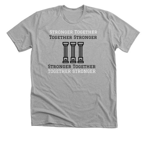 Together Stronger; Stronger Together, a Athletic Heather Premium Unisex Tee