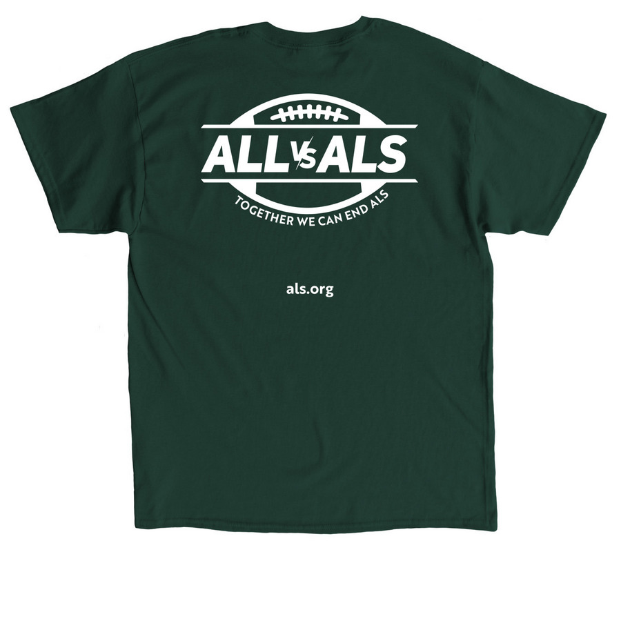 GB vs ALS, a Forest Green Classic Unisex Tee (back-view)