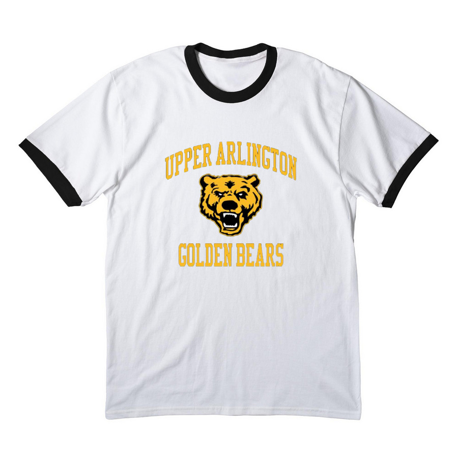UAOH, a White/ Jet Black Cotton Ringer Tee