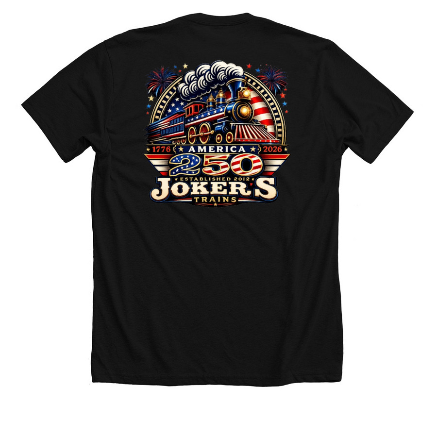 Jokers 250 OG, a Solid Black Blend Premium Unisex Tee (back-view)