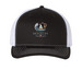 Hats, a Black/ White Printed Five-Panel Trucker Cap