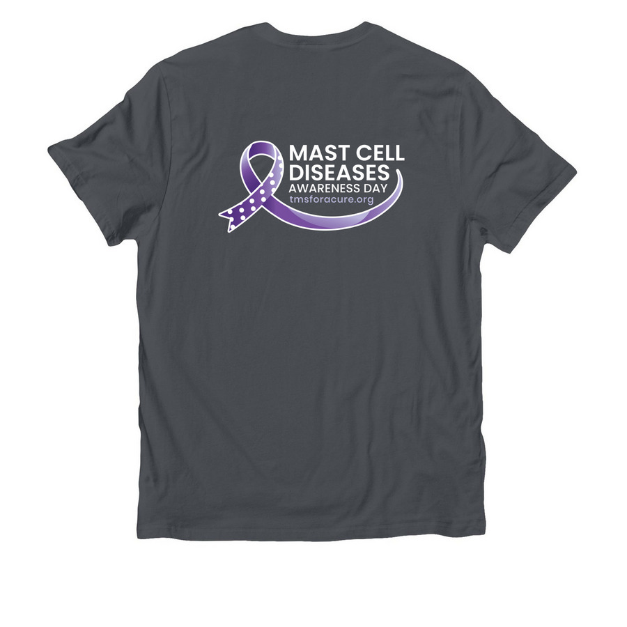 Mast Cell Diseases Awareness '26, a Terrain Grey Allmade Organic Cotton Unisex Tee (back-view)
