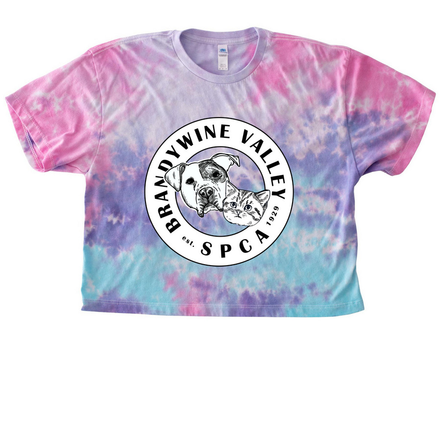 Brandywine Valley SPCA EST. 1929, a Cotton Candy Women's Tie Dye Cropped Tee