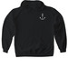 Anchored in Christ, a Black Gildan Softstyle Pullover Hoodie