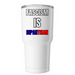 Fascism IS Bipartisan Tumbler, a White Insulated Tumbler