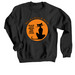 Kitty Kat Haven & Rescue Halloween Black Cat!, a Black Crewneck Sweatshirt