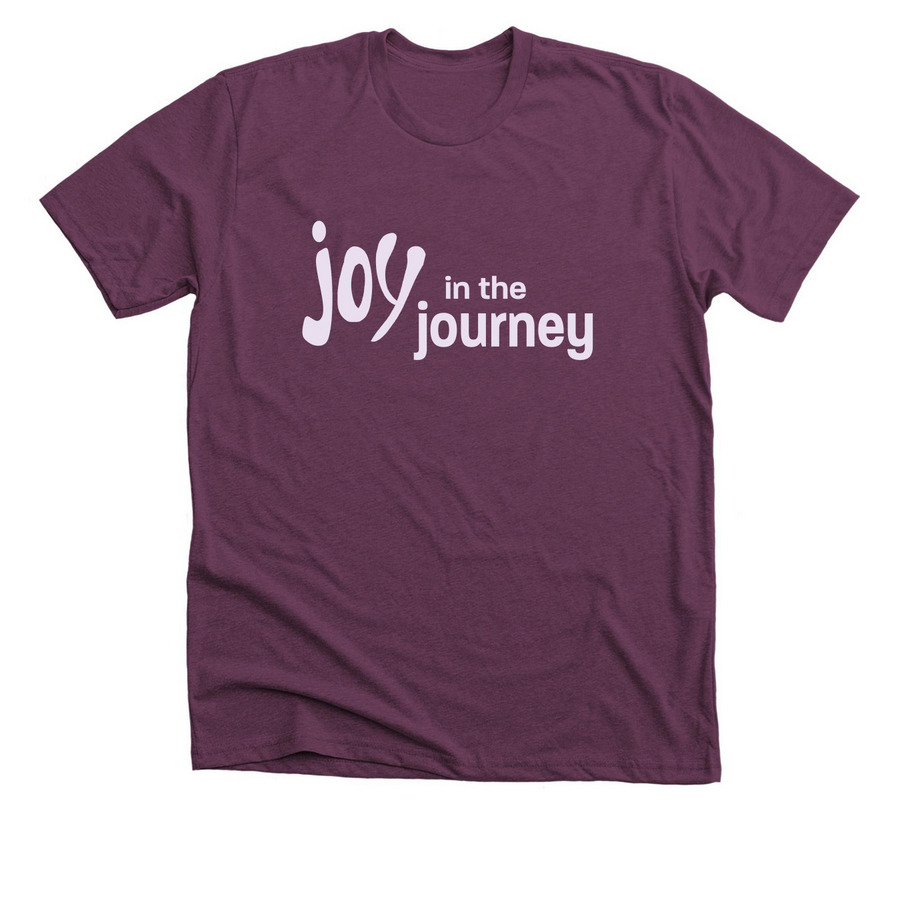 Joy in the Journey - Whimsy, a Heather Maroon Premium Unisex Tee