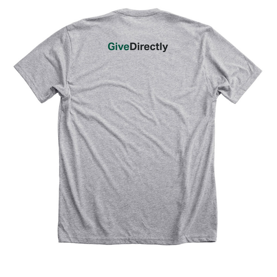Give People Money T-Shirt, a Athletic Heather Premium Unisex Tee (back-view)